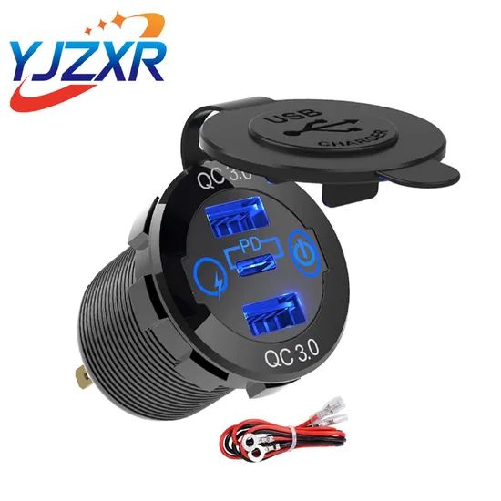 12V QC3.0 Pd Car Charger Socket with Voltage Digital Display - Image 6