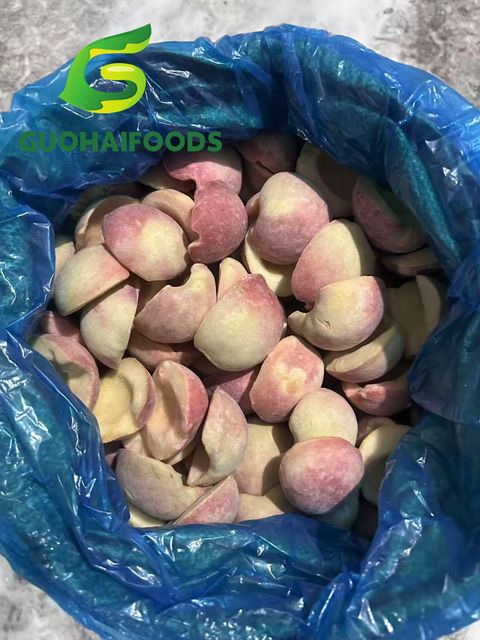 wholesale IQF honey peach frozen sweet peach white pink peach halves guohai frozen green foods - Image 4