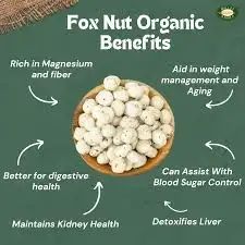 Fox Nuts (Makhana) Flavor Natural Calorie Level Low Shelf Life One Year Grade All (3, 4, 5, 6) Antioxidant Content High Place of Origin Darbhanga, Bihar - Image 3