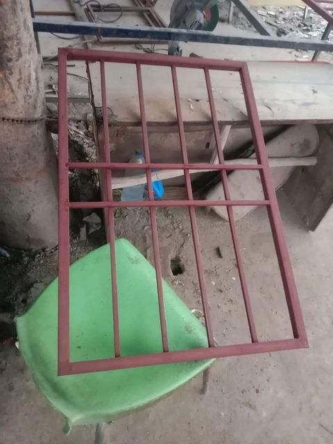 Rectangular Color Coated Mild Steel Window Frame Color Brown Thickness 4mm Style Rectangular Product Color Brown Finish Color - Image 1
