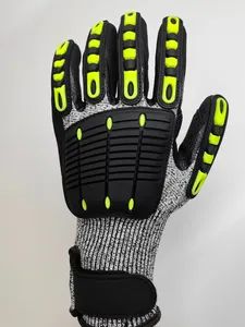 Impact Cut Resistant TPR Work Gloves Origin China Length Medium Size Customized Model NO. HY009 Color Customized Specification - Image 3