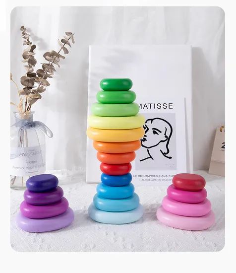 Painted Stone Blocks Sensory Learning & Building Block Toys Origin China Scale Medium Style Chinese Color as Photo Trademark - Image 2