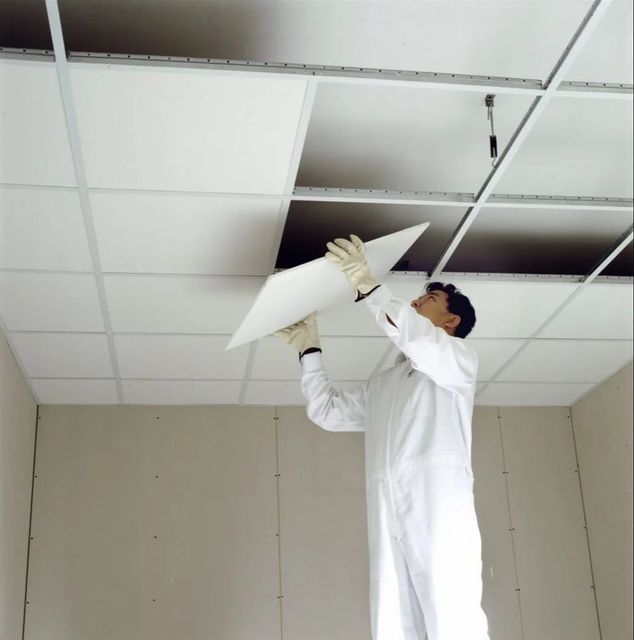Metal Grid False Ceiling Color White Thickness 6 mm Dimensions 2'x2' Surface Finish Smooth And Even Aesthetic Style Clean And - Image 9