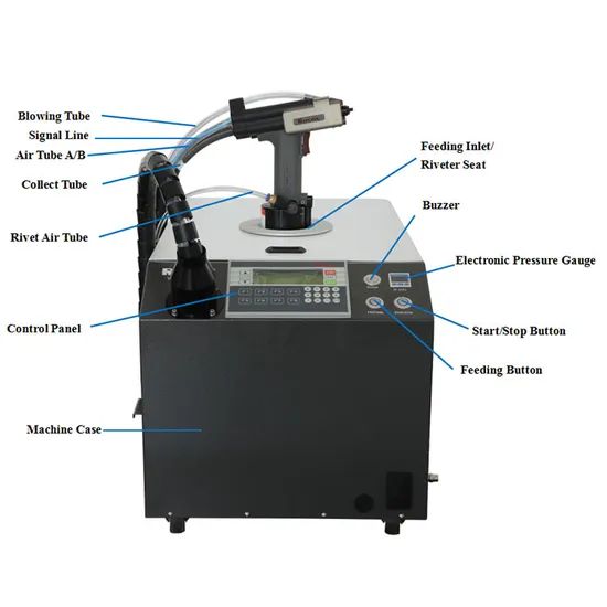 High Efficiency 3.2/4.0/4.8mm Air pneumatic Gun Auto Feed Riveting Machine Tool - Image 3