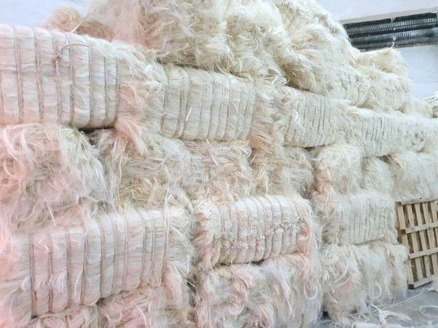 Natural Raw Sisal Fiber (Sisal Fibre) Flame Retardant for Concrete & Spinning Use UG Grade - Image 1