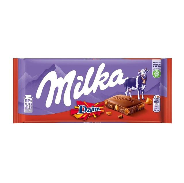 Original Milka Daim Chocolate Bar 100g (Swiss Made, Fresh Stock) - Image 3