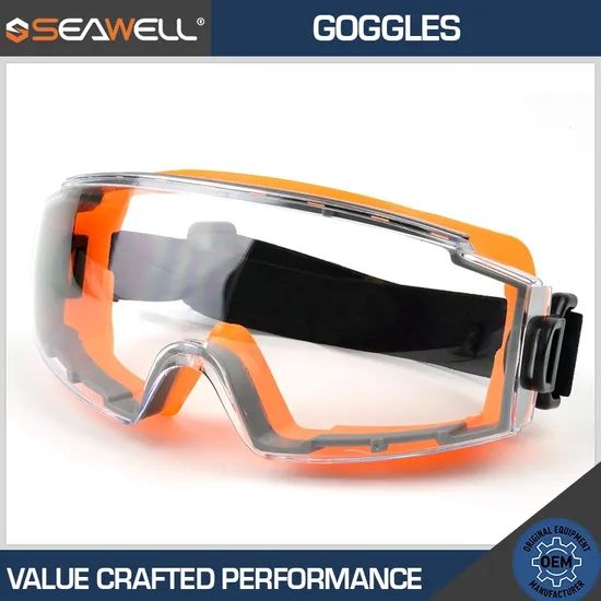 Adjustable Industrial Eye Protection Comfortable Goggles Origin China Lens Material PC Trademark SEAWELL Wearing Style Headband - Image 1