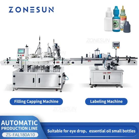 Zonesun Automatic Eye Drops Liquid Bottle Filling Machine Capping Labeling Machine - Liquid Filling Equipment - Image 1