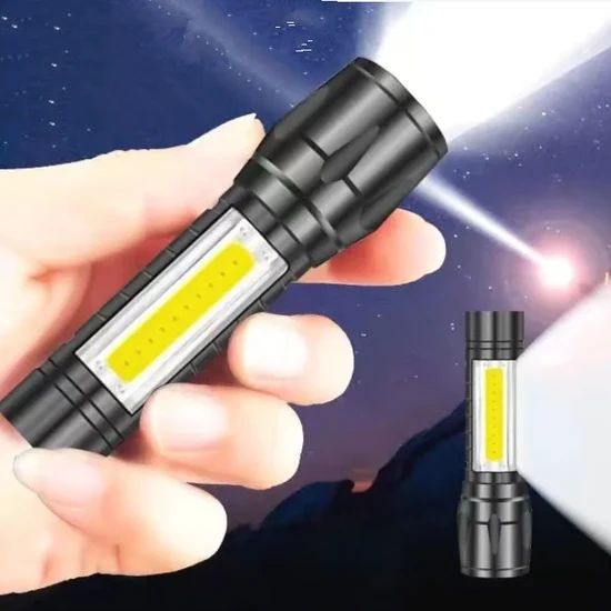Waterproof Pocket LED Flashlight with Clip Rechargeable Flashlights for Emergencies, Camping with USB Rechargeable - Image 1