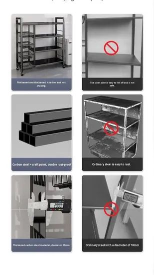 Versatile Rolling Storage Rack with Metal Vegetable Baskets Sets 1-3PCS Origin China Style Modern Trademark SY Material Metal - Image 5