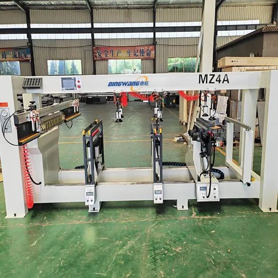 Professional Four-Row Wood Drill for Precision Board Punching Four-Row Drill Capable of Reversing Drill Row Multi-Row Boring Press 4-Row Drilling Machine - Image 1