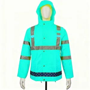 Light Weight Waterproof Raincoat Reflective Work Wear Certification CE Gender Universal Model NO. KRC010 Color - Image 1