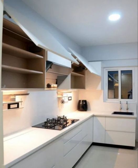 Modern Kitchen Interior Design Material HDHMR Appearance Modern Mount Type Wall Mount Product Type Standard Kitchen Design L - - Image 10