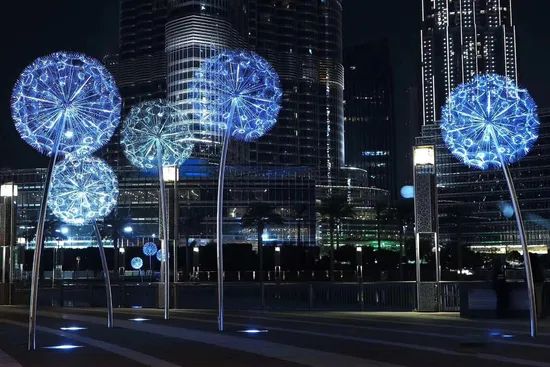 Light up LED Garden Flower Light Model NO. DS Trademark DSPOF HS Code 9405429000 Specification Custom Origin Jiangxi, - Image 4