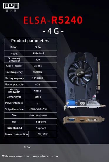 Elsa AMD Rx520 Rx530 Rx550 Rx560 Rx570 Rx580 VGA Card, Video Card, 8g Graphics Card - Image 4