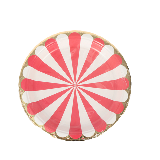 Disposable Christmas Party Paper Plates Material Paper Use Party Tableware Size 9inch ; 8 / 10 / 12 / 15pcs Set Certifications Iso 9001, Fsc, Sedex, Disney, - Image 1