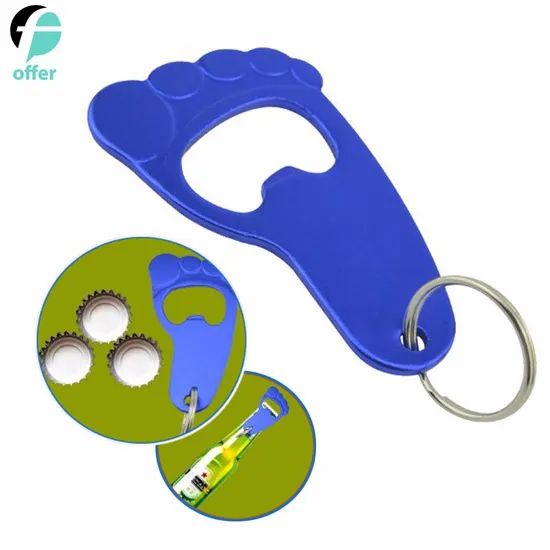 Foot Shape Bottle Opener Origin China Trademark OEM Shape Keychain Model NO. SN820 Bottles Beer Bottles Material Aluminum - Image 1