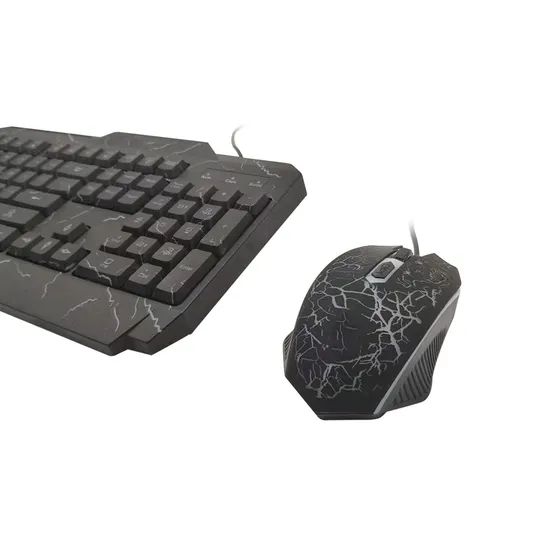 China Factory Cheapest Colored Crack Panel Keyboard Wired Gaming Keyboard and Mouse - Image 3