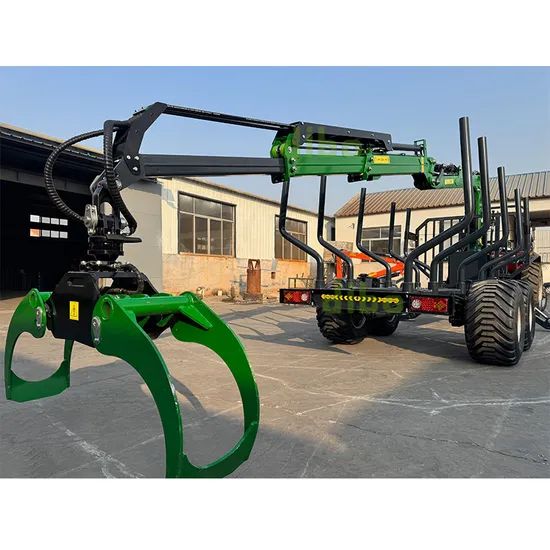Forestry Machinery Timber Forest Forestry Log Wood Crane with Forest Trailer - Image 6