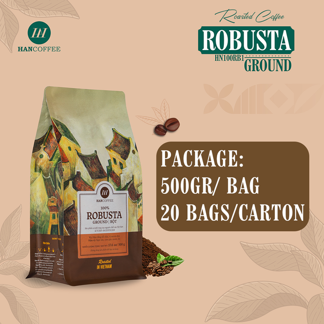 TOP SELLING OEM PRIVATE LABEL ROASTED VIETNAMESE COFFEE ROBUSTA ARABICA WHOLESALE COFFEE BEANS BAGS - HANCOFFEE HIGH QUALITY – product photo 3, product detail gallery