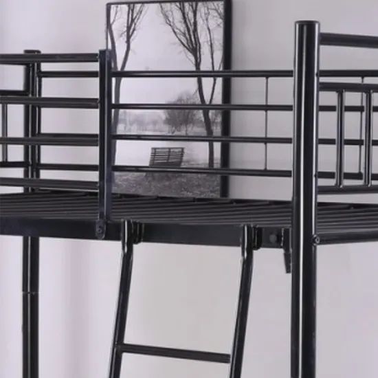 Double Decker Dormitory Loft Bunk Bed Frame Metal Beds Full Over Full - Image 6