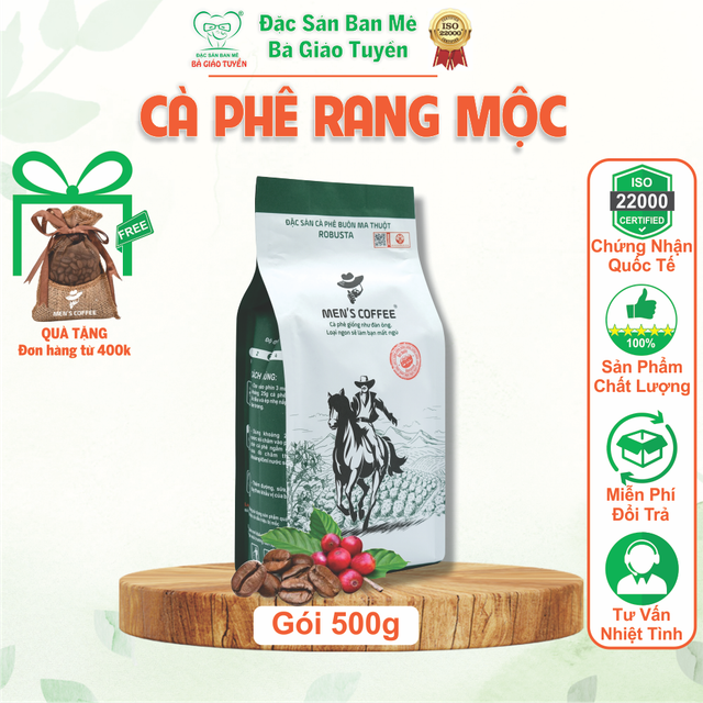 Bazan Đỏ Coffee Roasted Beans Men's Coffee 500g - Rich and Authentic Flavor - Image 1