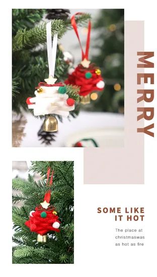 Stylish Felt Mini Tree Pendants for Holiday Celebrations - Image 6