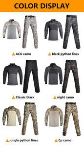 HAN WILD Tactical Uniform / Camouflage Shirt +tactical Pants / Hiking Clothing - Image 4