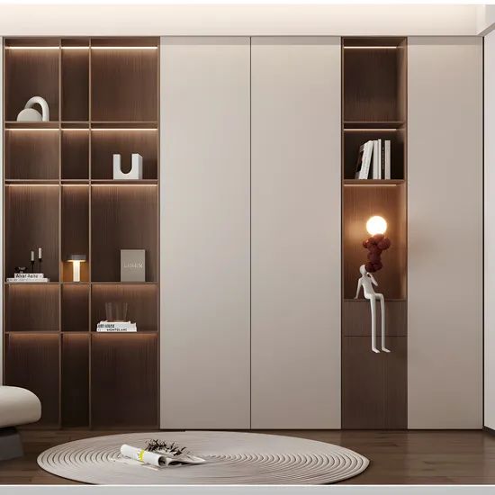 Multi-Functional Living Room Storage Cabinet Modern Bookcase with Wine Racks - Image 6