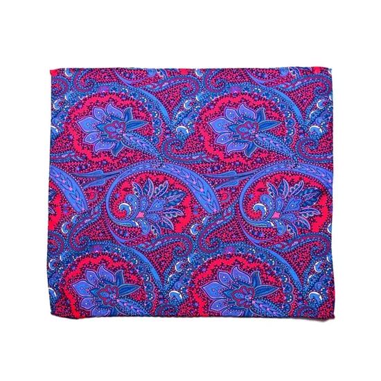 Floral Patterned Faux Silk Print Handkerchiefs - Image 2