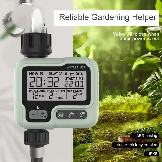 DSQ-HCT-322 AC PRO Garden Water Timer Plastic 1Y 0.05~0.8MPa Origin China Condition New Material Plastic Timer Type AC PRO - Image 1