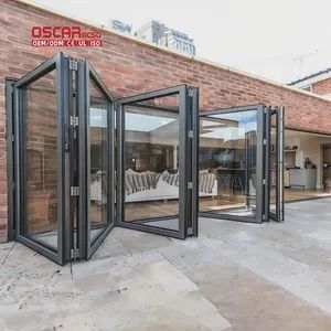 Folding Garage Folding Door Style Modern Origin Foshan Security Rating A Position Exterior Open Style Folding Trademark - Image 2