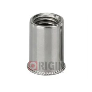 Reduced Countersunk Head Round Body Open End Threaded Inserts /Rivet Nuts - Image 1