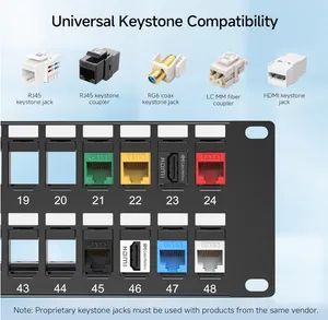 1u Fixed Patch Panel 24 Port UTP Network Cabling Management Panel for ...