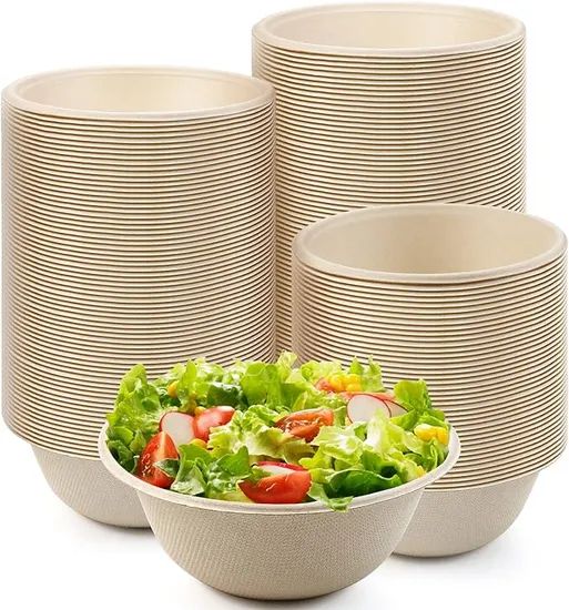 Free Sample Sugarcane Bagasse Custom Disposable Lunch Container Packing Box Paper Takeout Containers - Image 1
