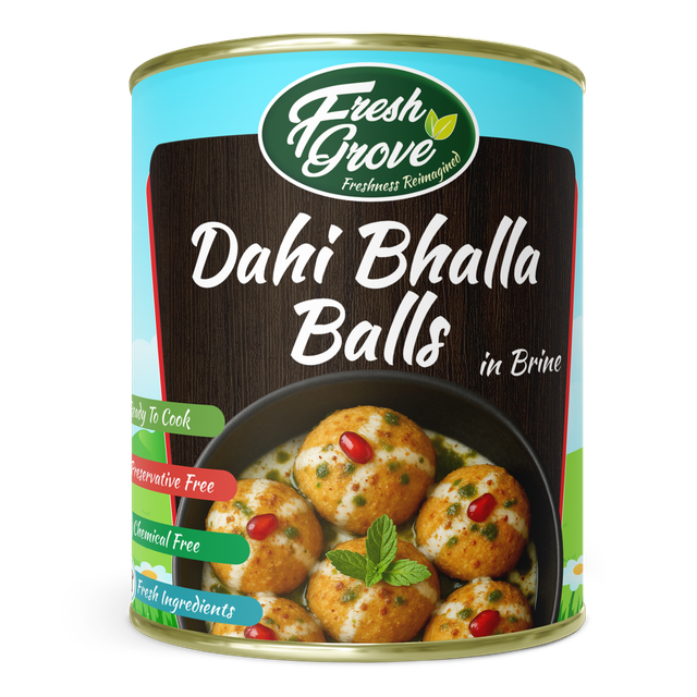 Freshgrove Dahi Bhalla 800 g Usage Ready To Serve Shelf Life 24 Months Texture Deliciously Soft Flavor Flavorful Spiced Yogurt - Image 1