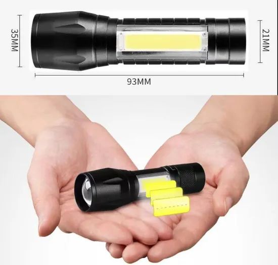 Waterproof Pocket LED Flashlight with Clip Rechargeable Flashlights for Emergencies, Camping with USB Rechargeable - Image 3