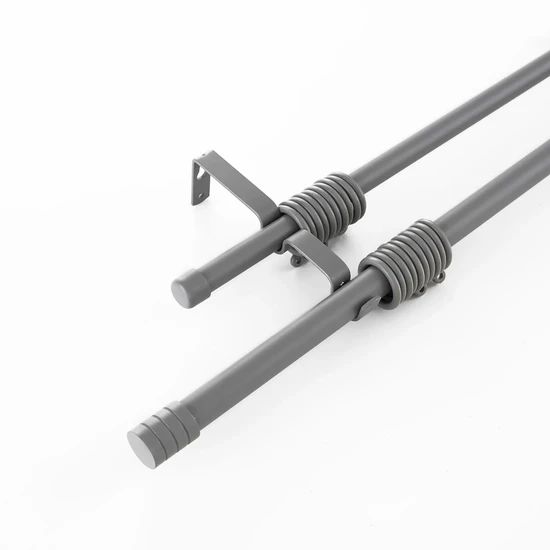 Durable Adjustable Telescopic Double or Single Curtain Rods Origin Cn Shape Round Style Modern Feature Durable Color - Image 3