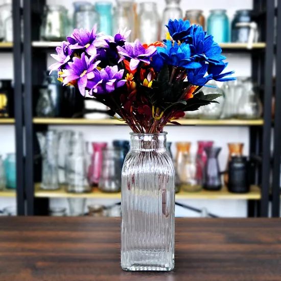 Home Decoration Square Creative Hydroponic Clear Glass Vase - Image 3