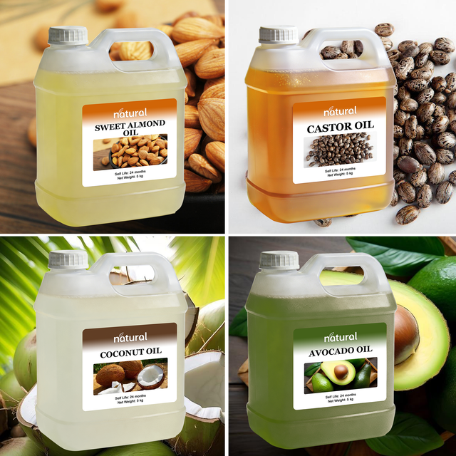 China Factory Organic Cold Pressed Carrier Oils Jojoba Avocado Rosehip Almond Argan Grapeseed Oil in Bulk for Skin Care - Image 1