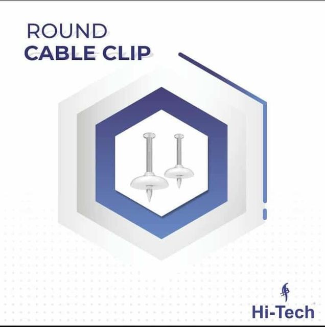 PVC White Plastic Wire Cable Round Clips, Packaging Size: 100 pieces/packet - Image 1