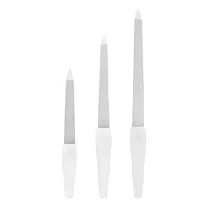 Metal Nail Files Cuticle Remove Tools Plastic Handle Nail Buffer File - Image 1