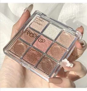 Nine Color Eyeshadow Tray Earth Color Matte Makeup 9 Color Eyeshadow - Image 2