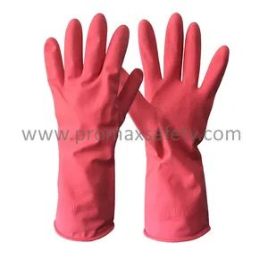 Unsupported Yellow Natural Rubber Kitchen Housework Gloves - Image 3