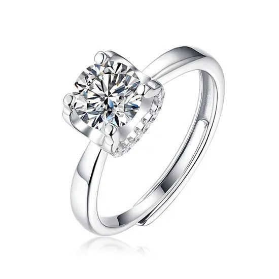 Latest Fashion Trends Adjustable Vvs Moissanite 925 Silver Rings - Image 2