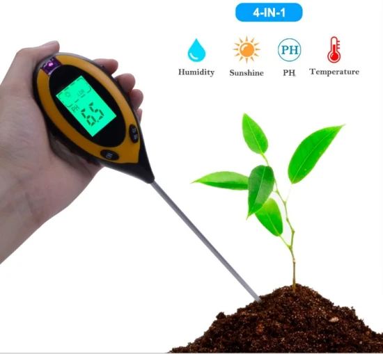 4 in 1 Soil Tester pH Moisture Meter Temperature Light - Image 1