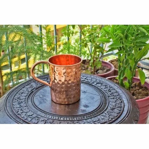 UH11 Hammered Copper Mug Shape Round Color Copper Packing Type Box Product Code UH11 Country of Origin Made in - Image 1