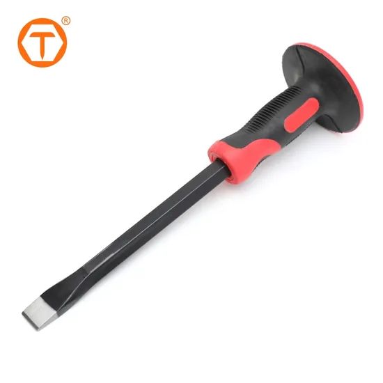 8" 10" Grip Flat Head Chisel with Hand Protection Weight 249g Origin China Condition New Material Steel Color Unicolor Model NO. - Image 1