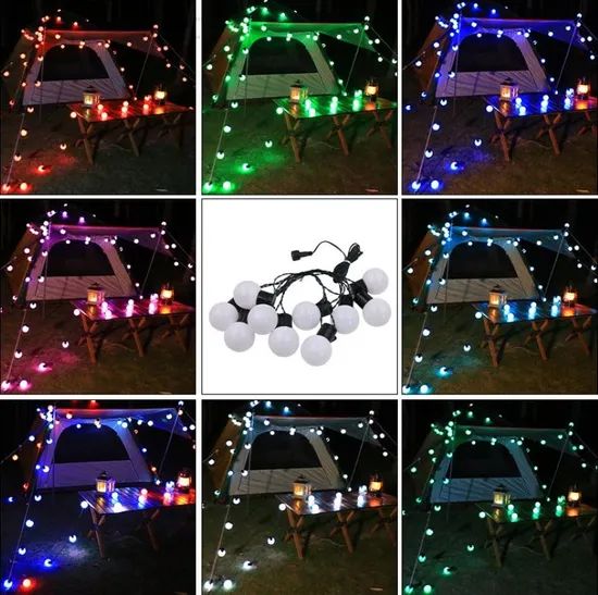 Christmas Light String, LED Lighting, Outdoor Camping Light, Solar-Powered Light String - Image 3