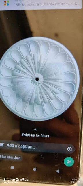 Plaster Of Paris Ceiling Rose Shape Round Finish Plain Diameter 500 mm Material Plaster Of - Image 1